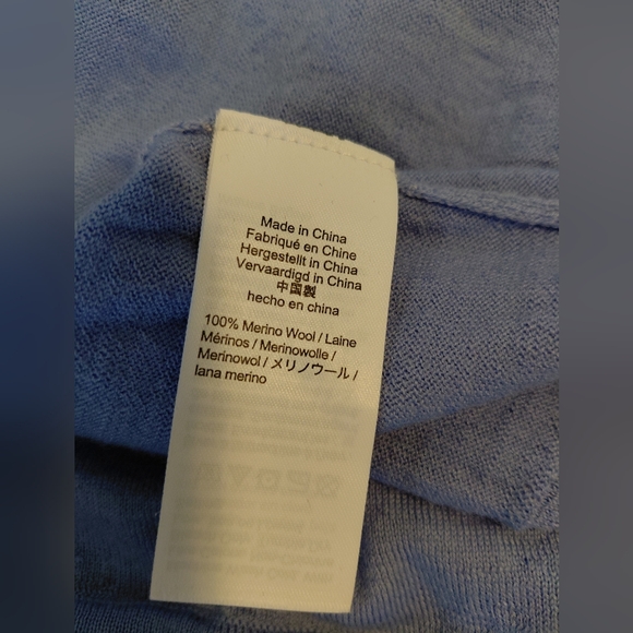 J. Crew Light Blue Knit Sweater 100% Merino Wool - Picture 7 of 7